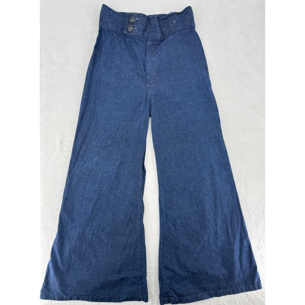 Vintage Rumble Seats by Wilkins High Waisted Bell Bottoms Denim Jeans  2/28